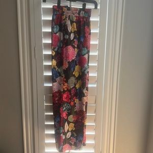 Alice and Olivia multi color floral vegan pant